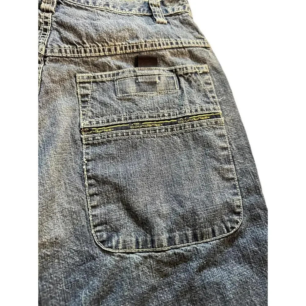 Vintage Rave Skater No Boundaries Denim Cargo Y2K Shorts Rare Size 32